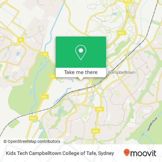 Kids Tech Campbelltown College of Tafe map