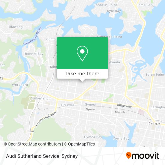Mapa Audi Sutherland Service