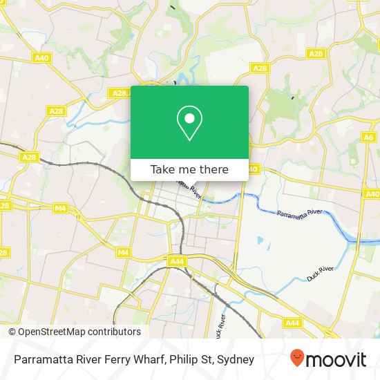 Mapa Parramatta River Ferry Wharf, Philip St