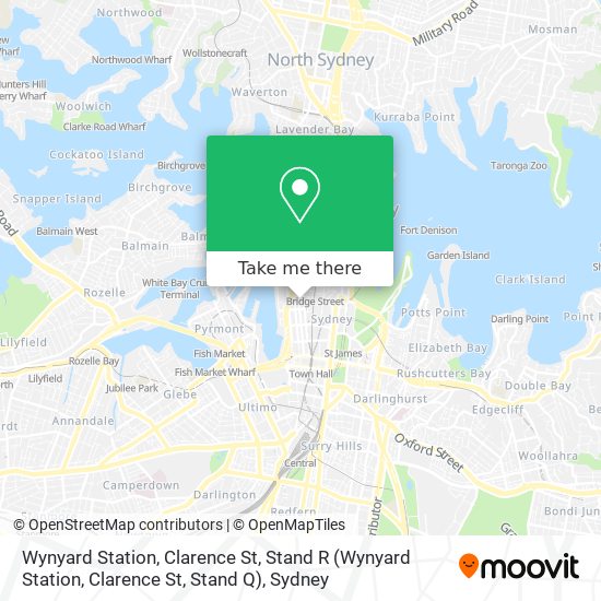 Wynyard Station, Clarence St, Stand R map