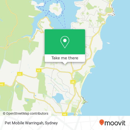 Pet Mobile Warringah map