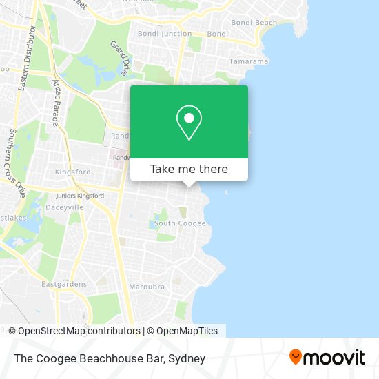 Mapa The Coogee Beachhouse Bar