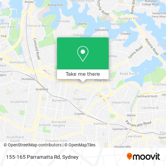 155-165 Parramatta Rd map
