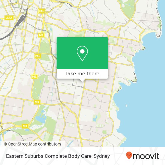 Mapa Eastern Suburbs Complete Body Care