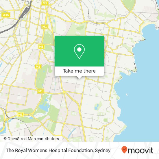 Mapa The Royal Womens Hospital Foundation