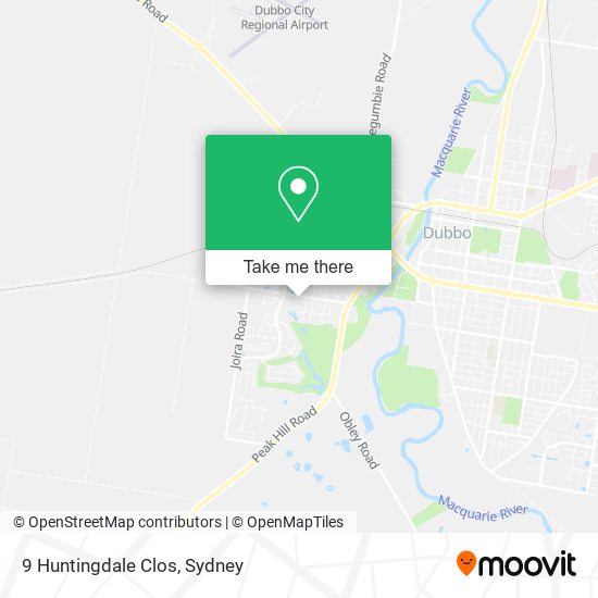 Mapa 9 Huntingdale Clos