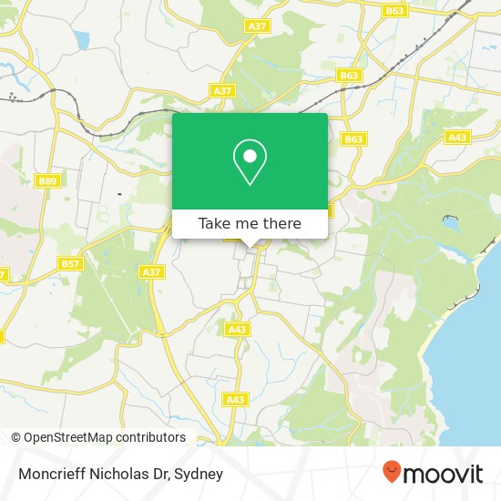 Mapa Moncrieff Nicholas Dr