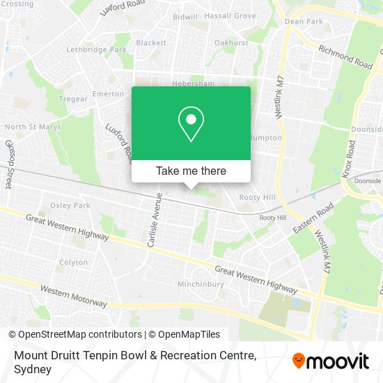 Mapa Mount Druitt Tenpin Bowl & Recreation Centre
