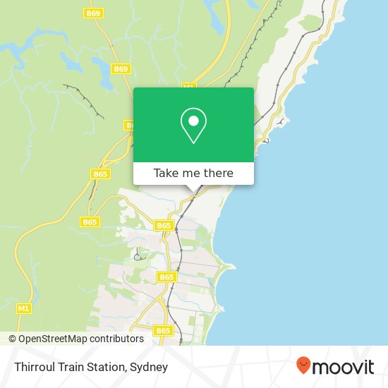 Thirroul Train Station map