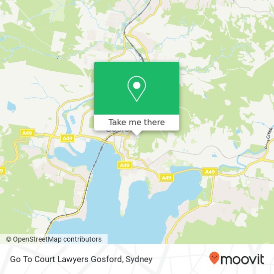 Go To Court Lawyers Gosford map