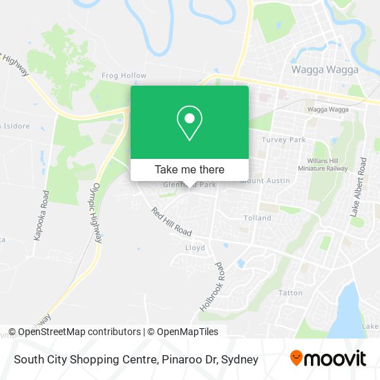 Mapa South City Shopping Centre, Pinaroo Dr