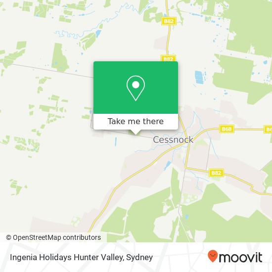 Ingenia Holidays Hunter Valley map