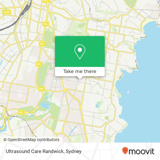 Ultrasound Care Randwick map