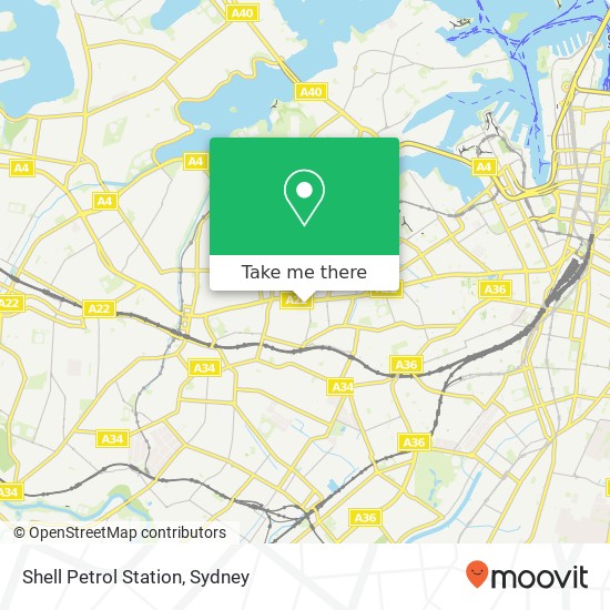 Mapa Shell Petrol Station
