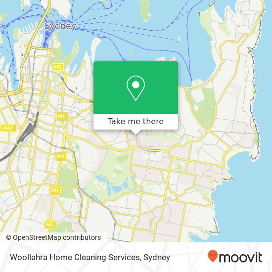 Woollahra Home Cleaning Services map