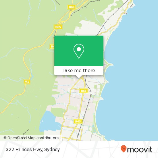 322 Princes Hwy map