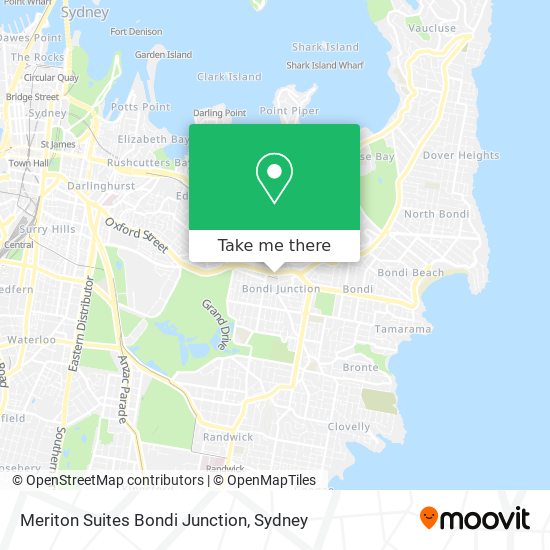 Mapa Meriton Suites Bondi Junction