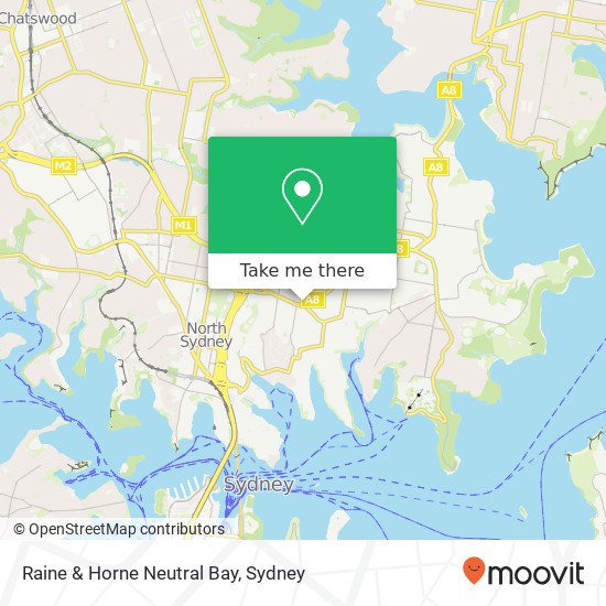 Raine & Horne Neutral Bay map