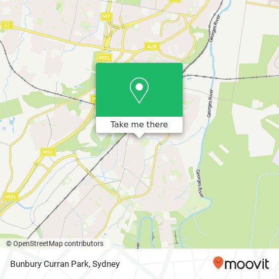 Mapa Bunbury Curran Park