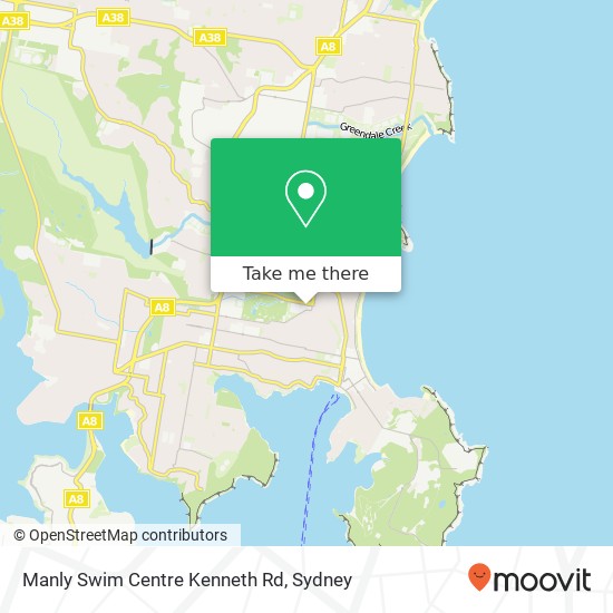 Manly Swim Centre Kenneth Rd map