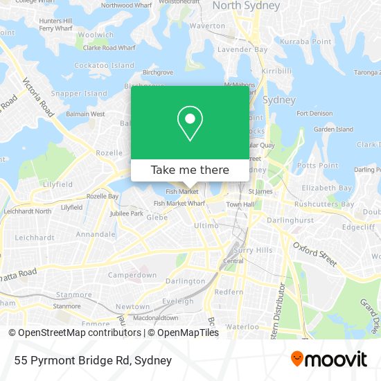 Mapa 55 Pyrmont Bridge Rd