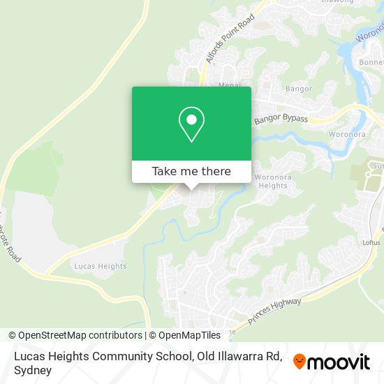 Lucas Heights Community School, Old Illawarra Rd map