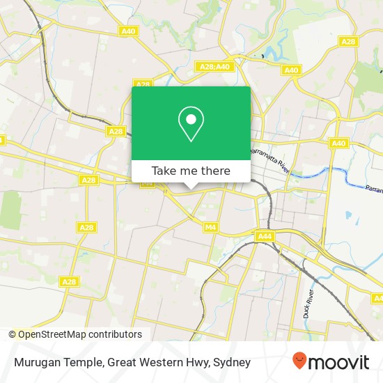 Murugan Temple, Great Western Hwy map