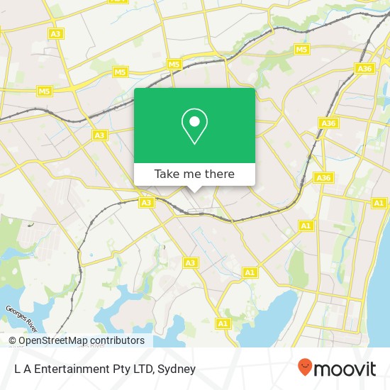 L A Entertainment Pty LTD map