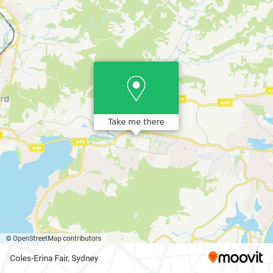 Mapa Coles-Erina Fair