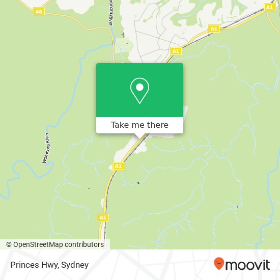 Mapa Princes Hwy