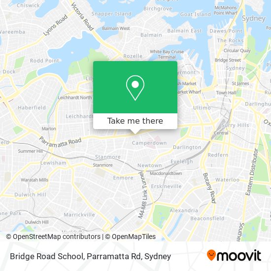 Bridge Road School, Parramatta Rd map