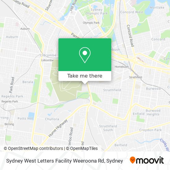 Sydney West Letters Facility Weeroona Rd map