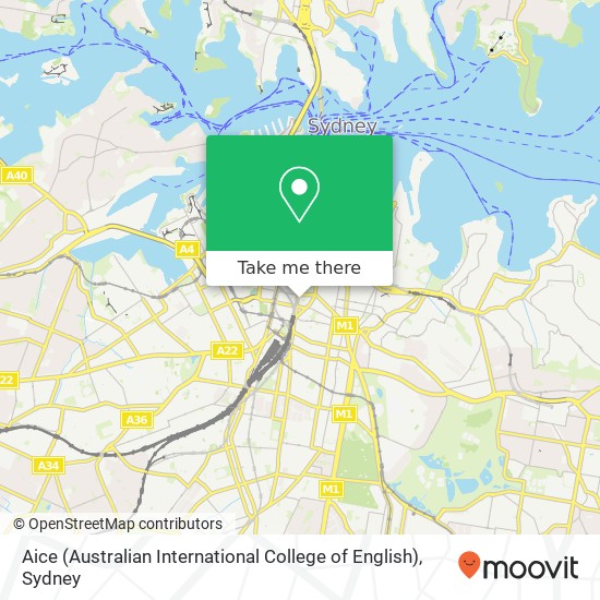 Aice (Australian International College of English) map