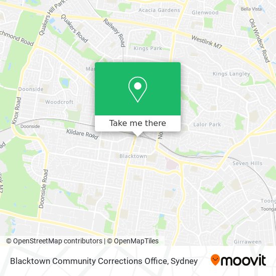 Blacktown Community Corrections Office map