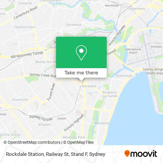 Mapa Rockdale Station, Railway St, Stand F