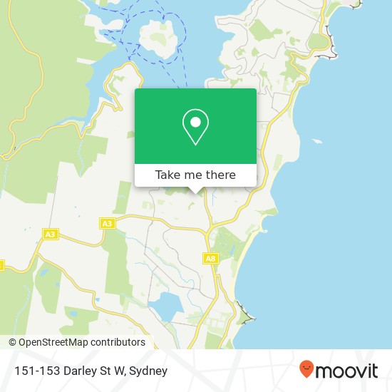 151-153 Darley St W map