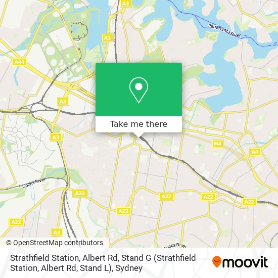 Mapa Strathfield Station, Albert Rd, Stand G