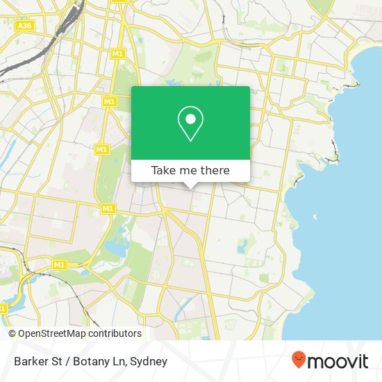 Barker St / Botany Ln map