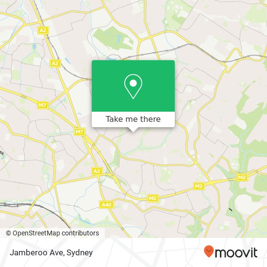 Jamberoo Ave map