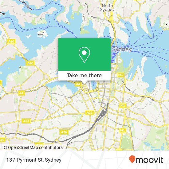 137 Pyrmont St map