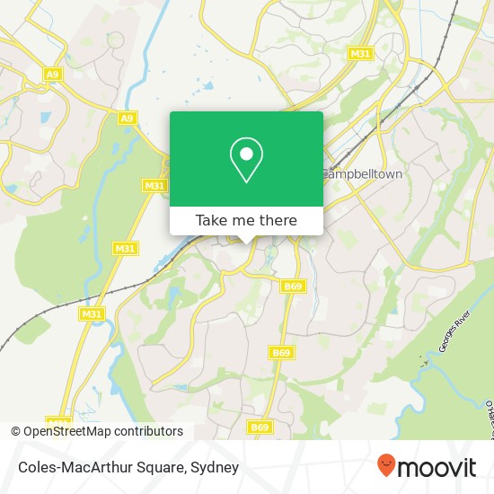 Mapa Coles-MacArthur Square