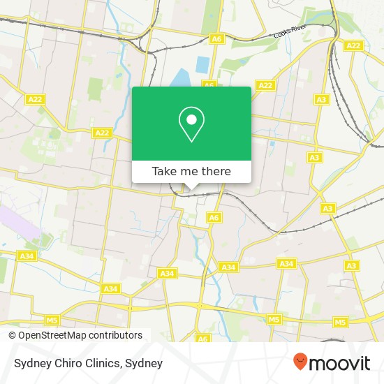 Sydney Chiro Clinics map