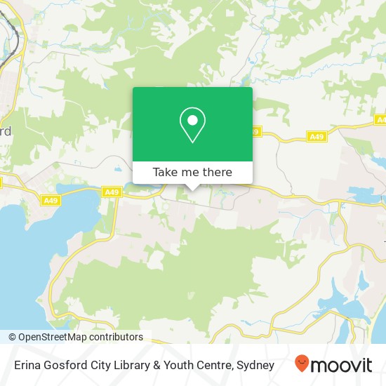 Erina Gosford City Library & Youth Centre map