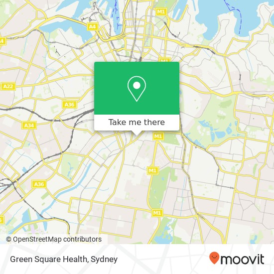 Green Square Health map