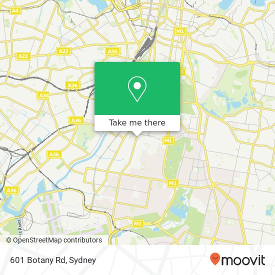 Mapa 601 Botany Rd