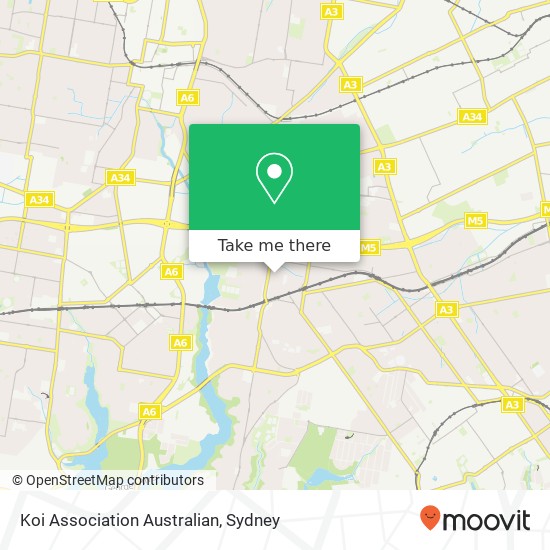 Mapa Koi Association Australian