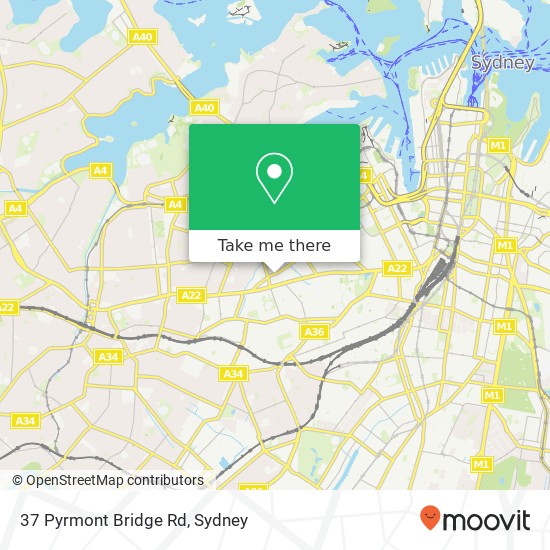 Mapa 37 Pyrmont Bridge Rd