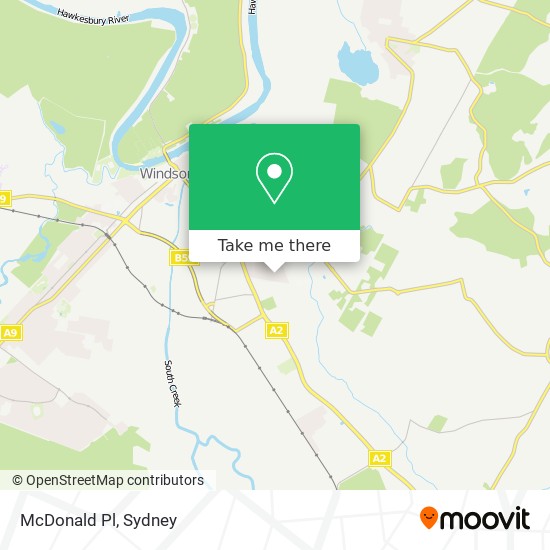 Mapa McDonald Pl