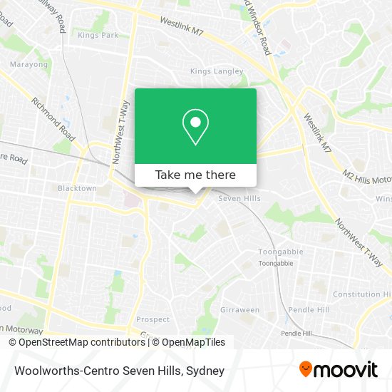 Woolworths-Centro Seven Hills map