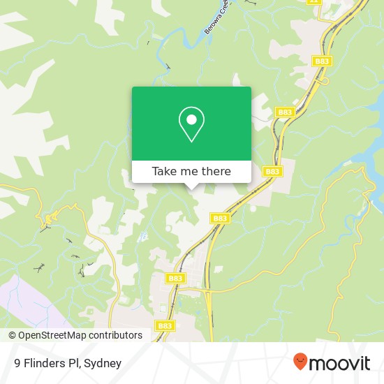 9 Flinders Pl map